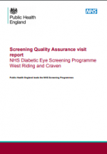 Screening Quality Assurance visit report: NHS Diabetic Eye Screening Programme West Riding and Craven